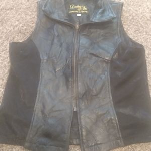 Ladies leather vest